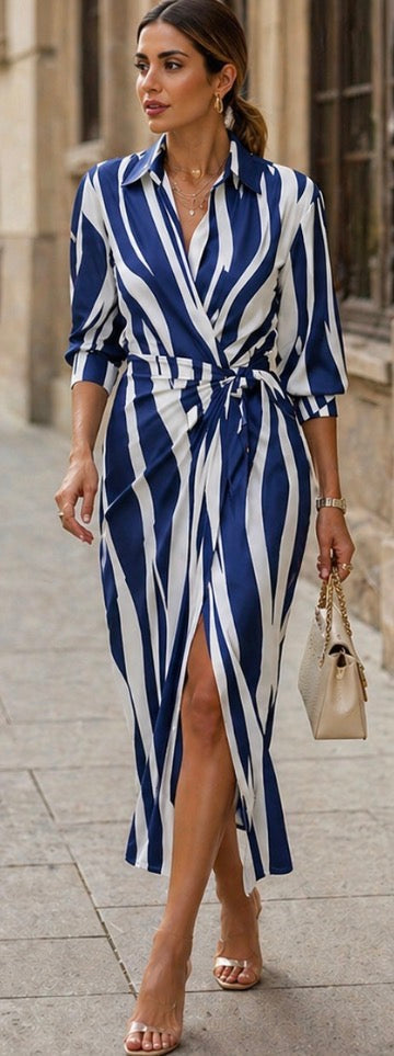 Noelle™| Printed Wrap Dress
