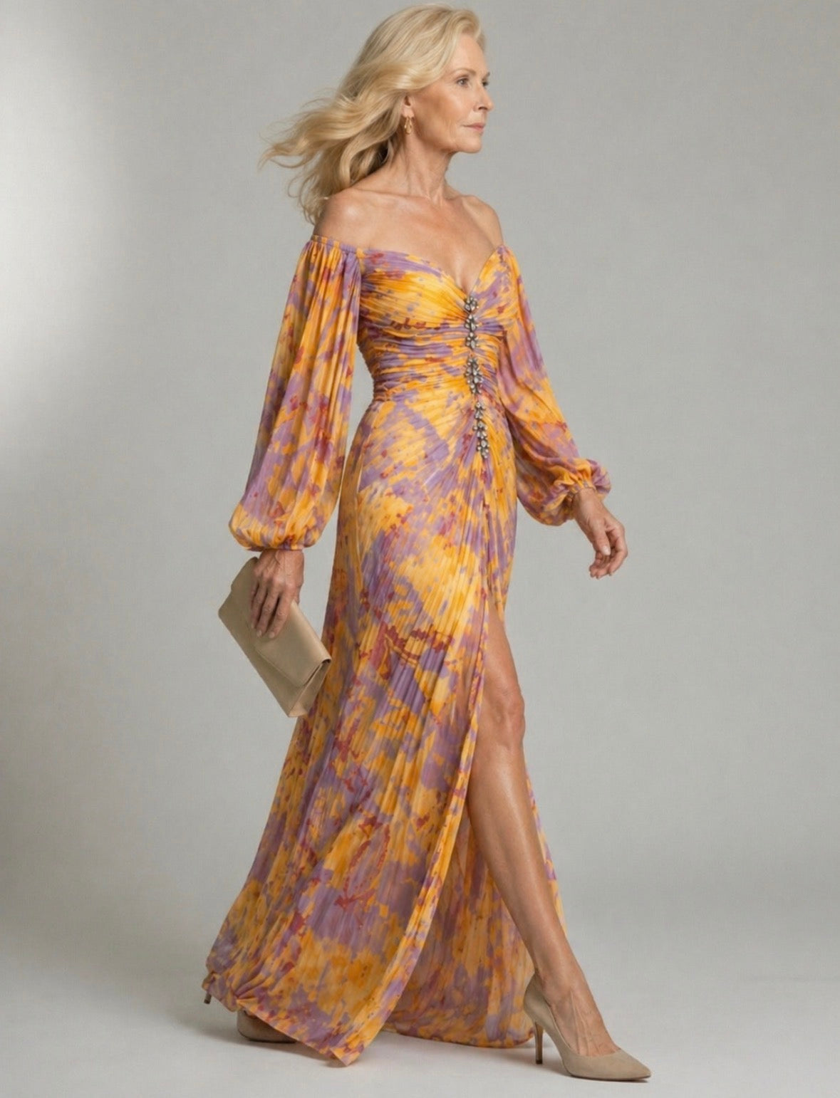 Evelina™ | Elegant Dress with V-Neck