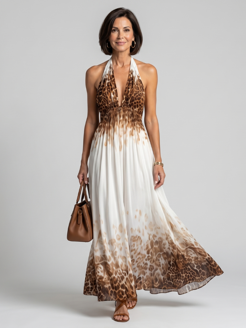 Cressida | Pleated White Midi Dress