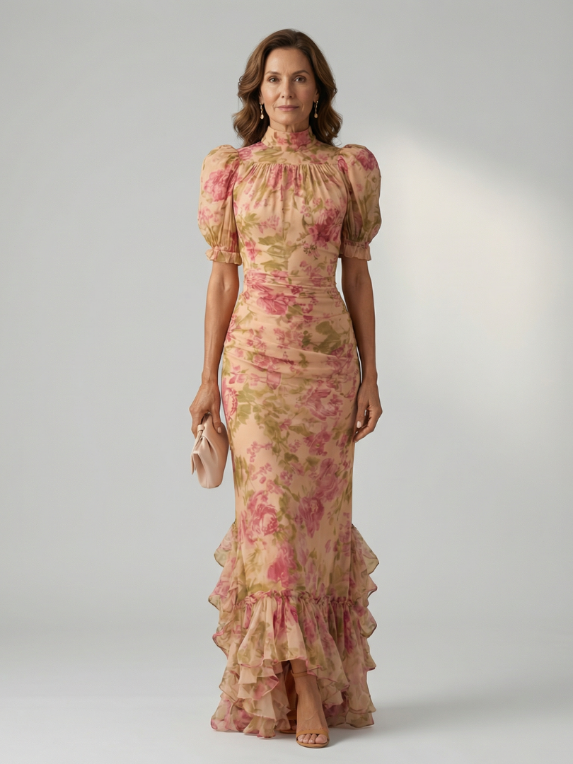 Esme | Gentle High Neck Maxi Dress