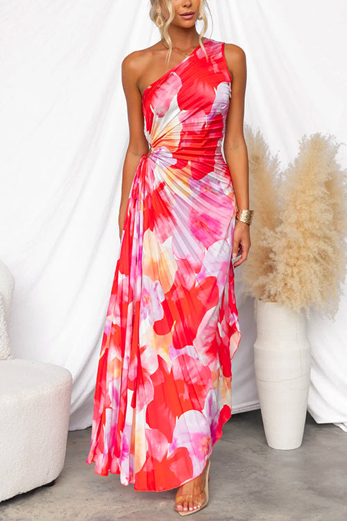 Mirelle™ | Vibrant Tropical Evening Dress
