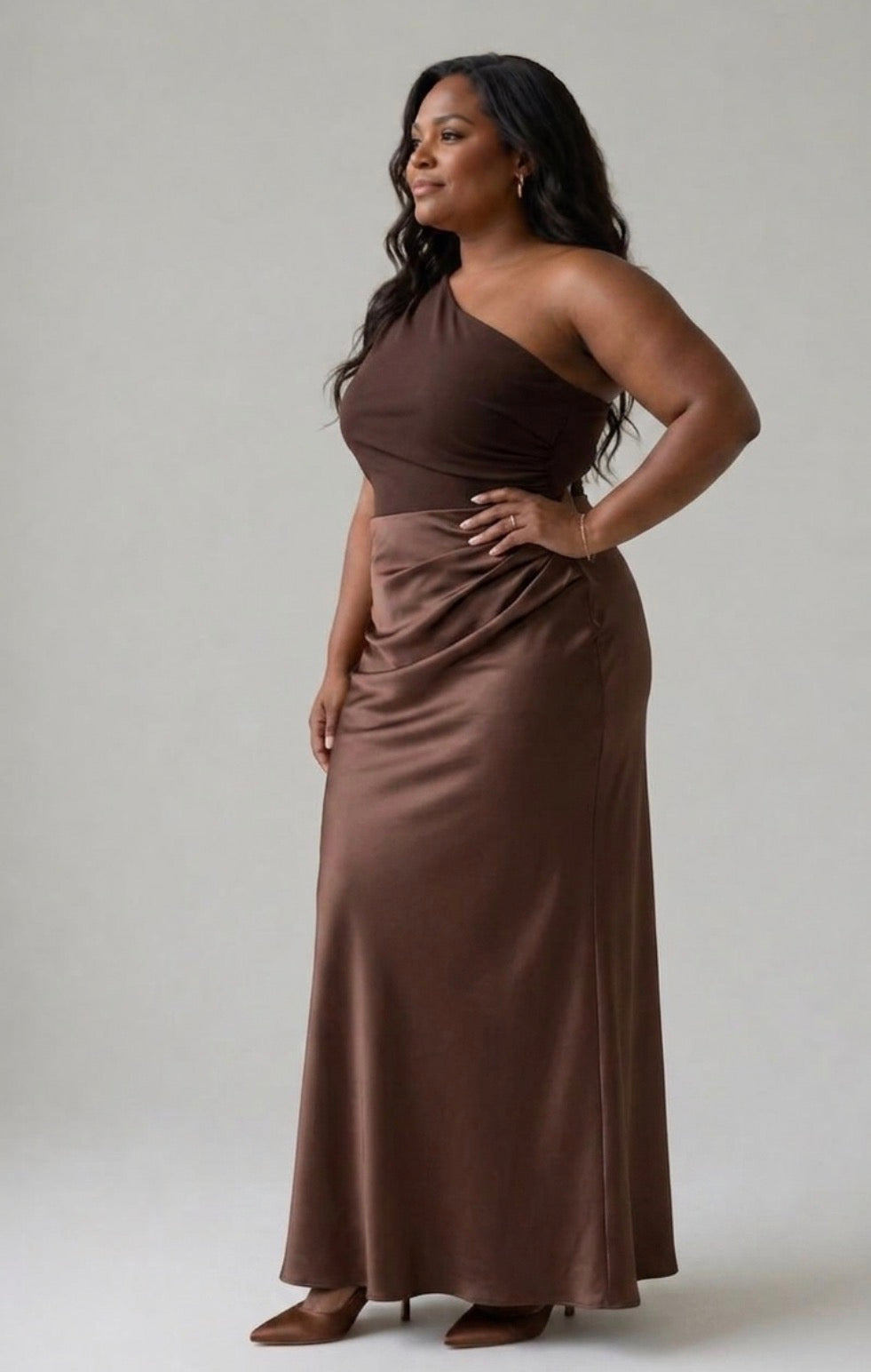 Lenora™ | Maxi Dress with a Guilt in Satin