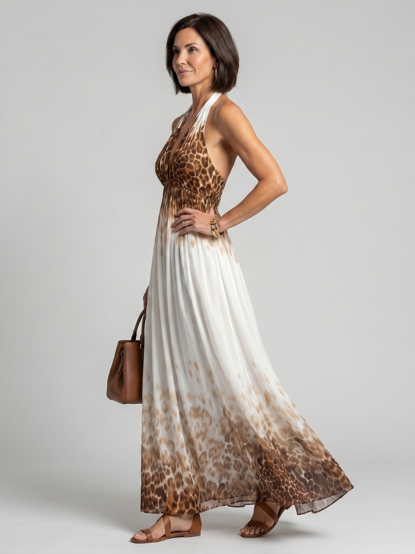 Cressida | Pleated White Midi Dress