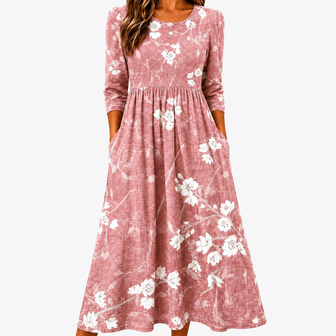 Blush Bloom | Midi Spring Dress