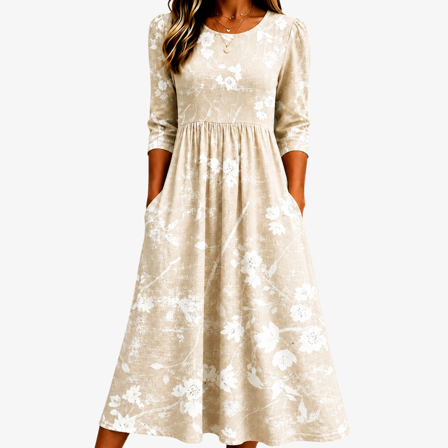Soft Blossom | Midi Spring Dress