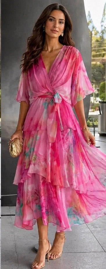 Annelise™ |Layered Floral Sun Dress