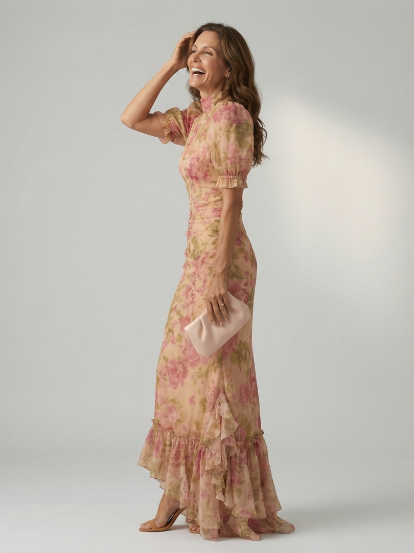 Esme | Gentle High Neck Maxi Dress