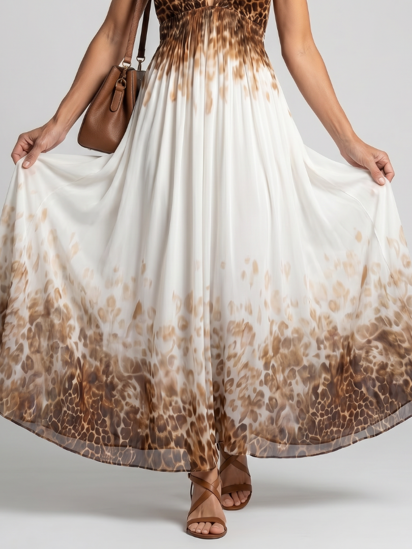 Cressida | Pleated White Midi Dress