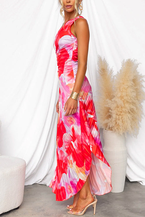 Mirelle™ | Vibrant Tropical Evening Dress