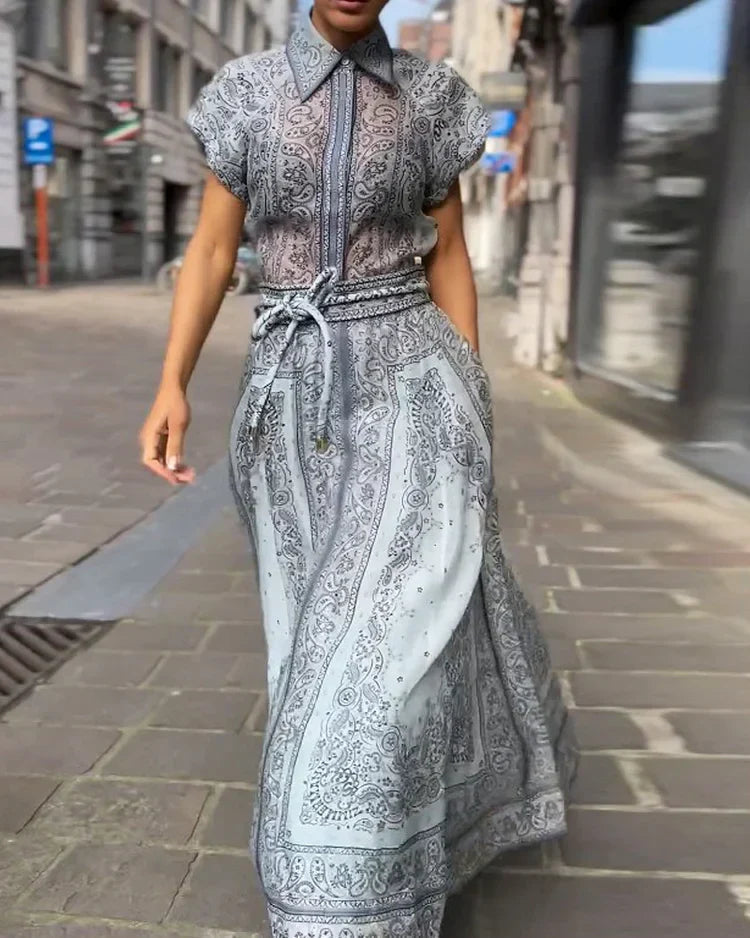 Gina™ | Boho Print Midi Set
