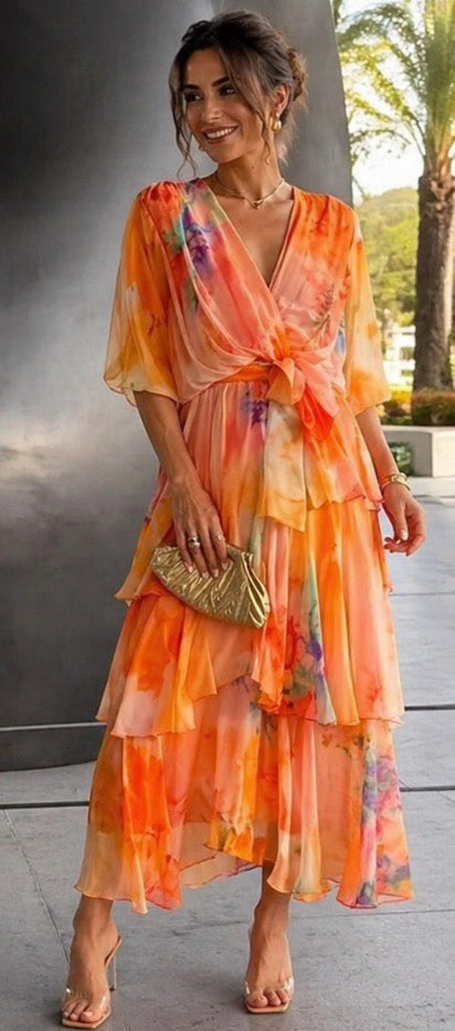 Annelise™ |Layered Floral Sun Dress