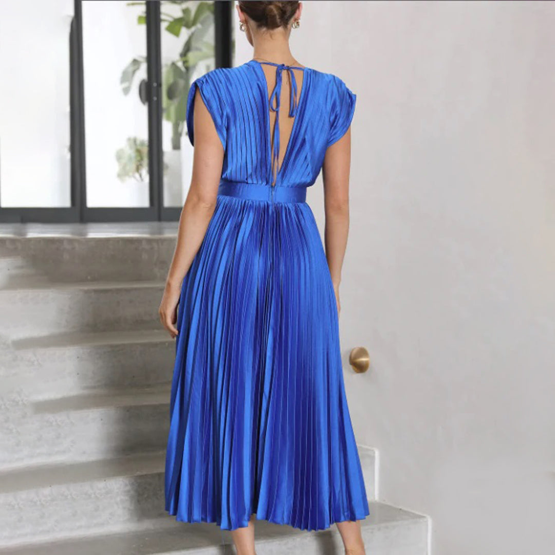 Cecily™ | Timeless Pleated Midi Dress
