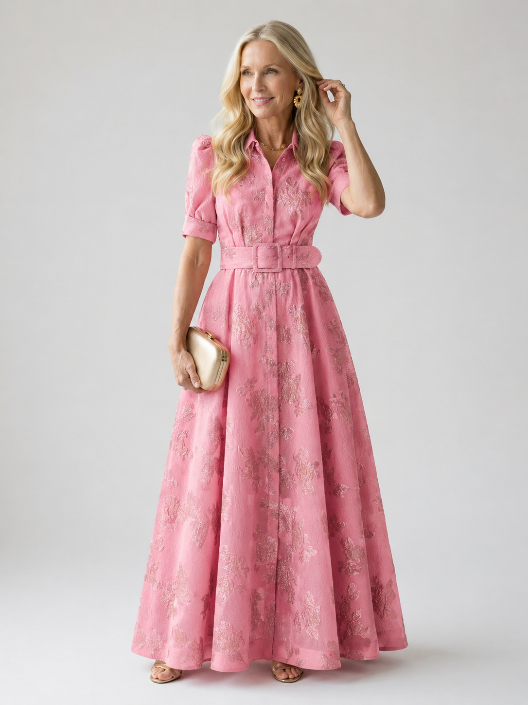 Estelle™ | Belted Floral Maxi Dress