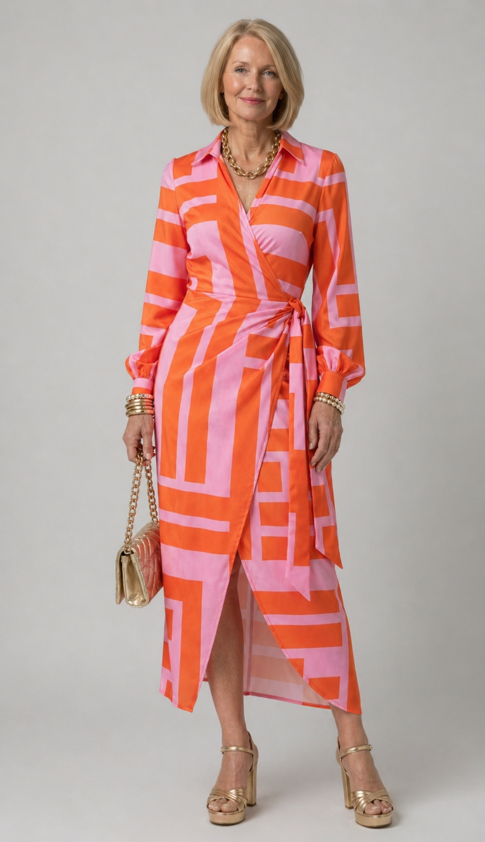 Noelle™| Printed Wrap Dress