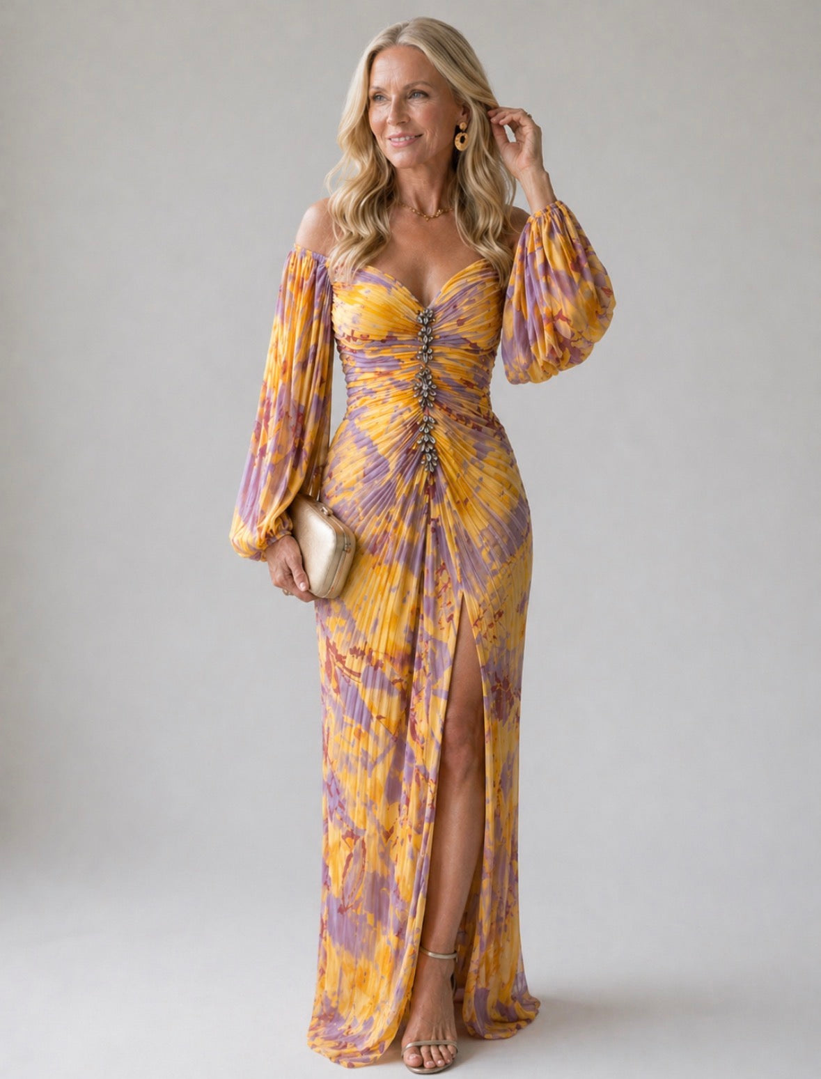 Evelina™ | Elegant Dress with V-Neck