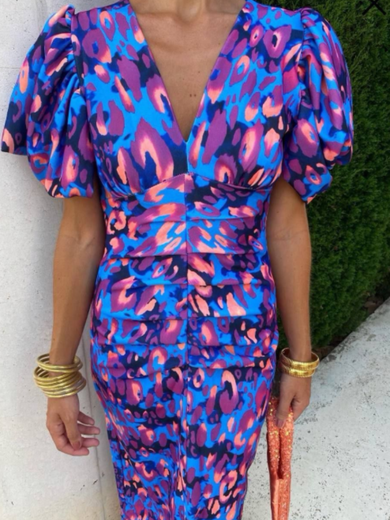 Maisie™ | Vivid Pleated Midi Dress