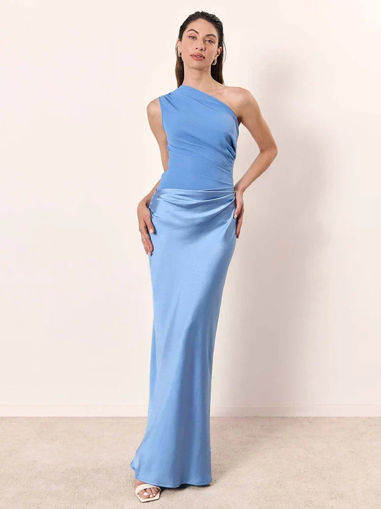 Lenora™ | Maxi Dress with a Guilt in Satin
