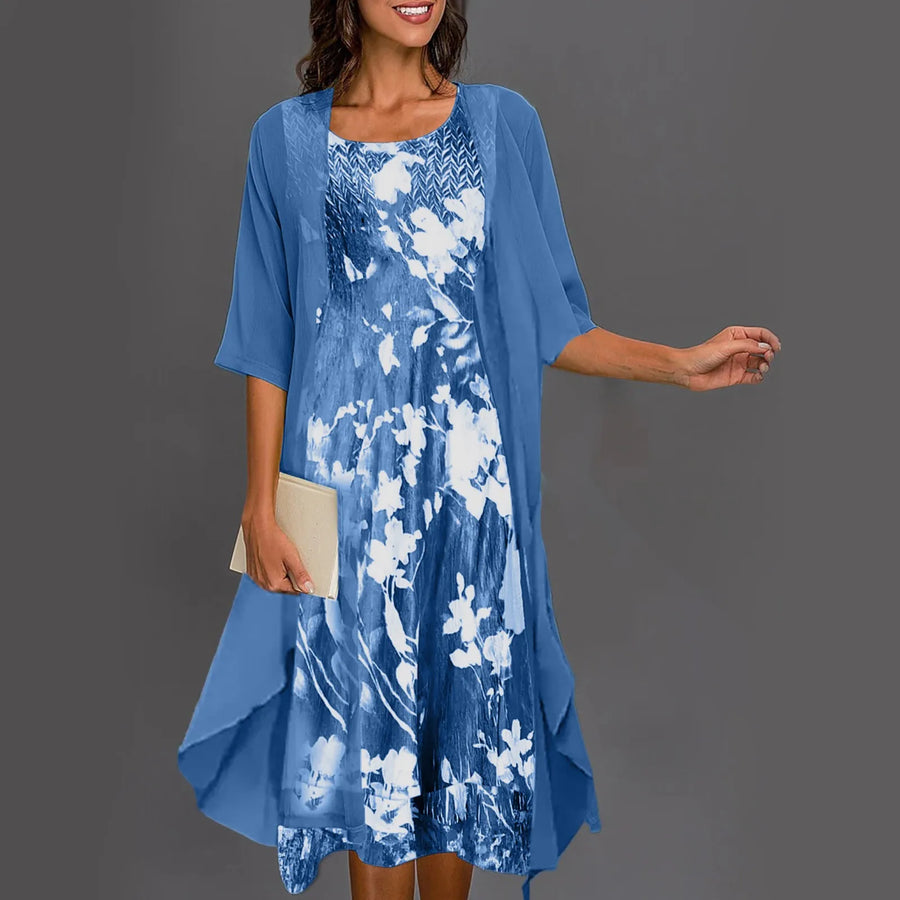 Brenda™ | Printed Layered Dress Set