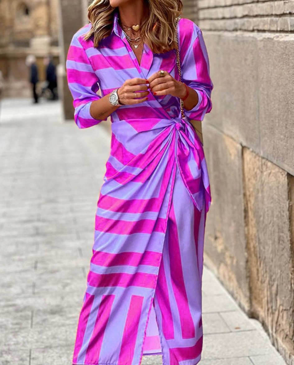 Noelle™| Printed Wrap Dress