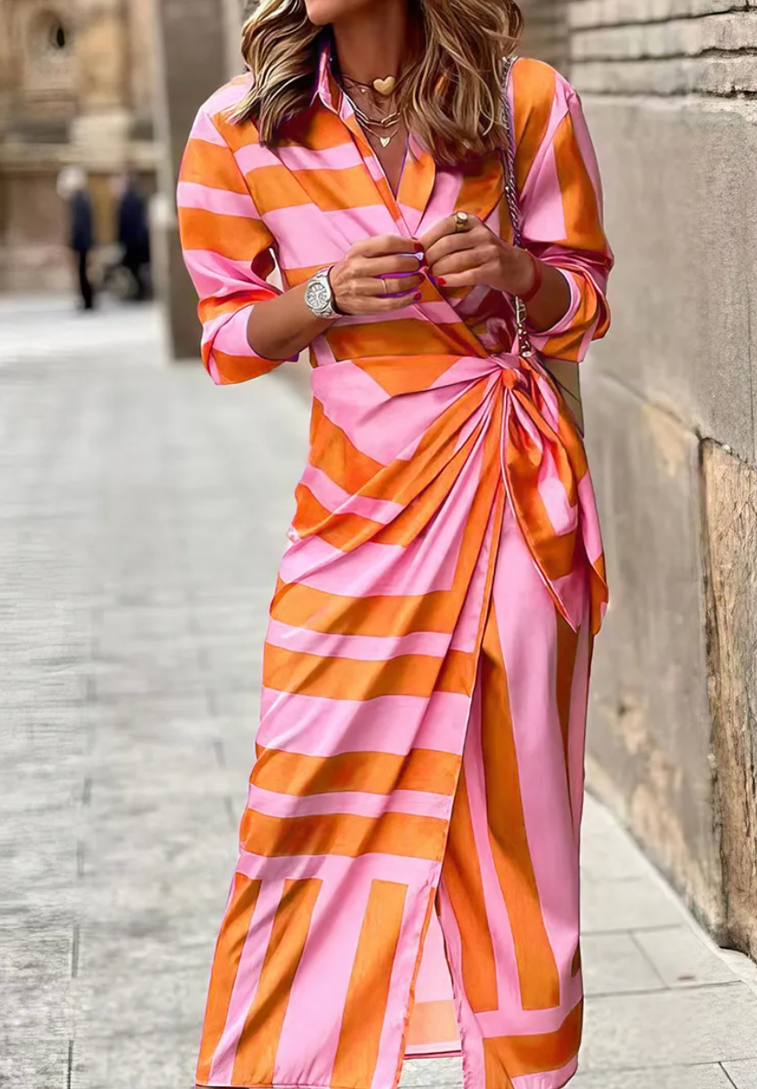 Noelle™| Printed Wrap Dress