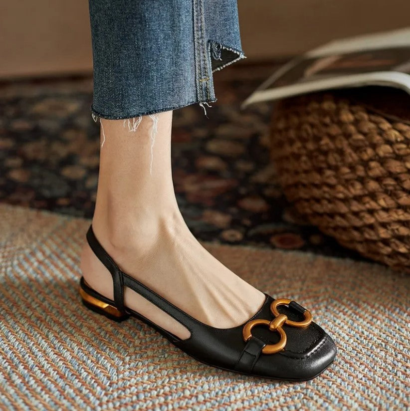 Brenna™ | Orthopedic Leather Buckle Sandals