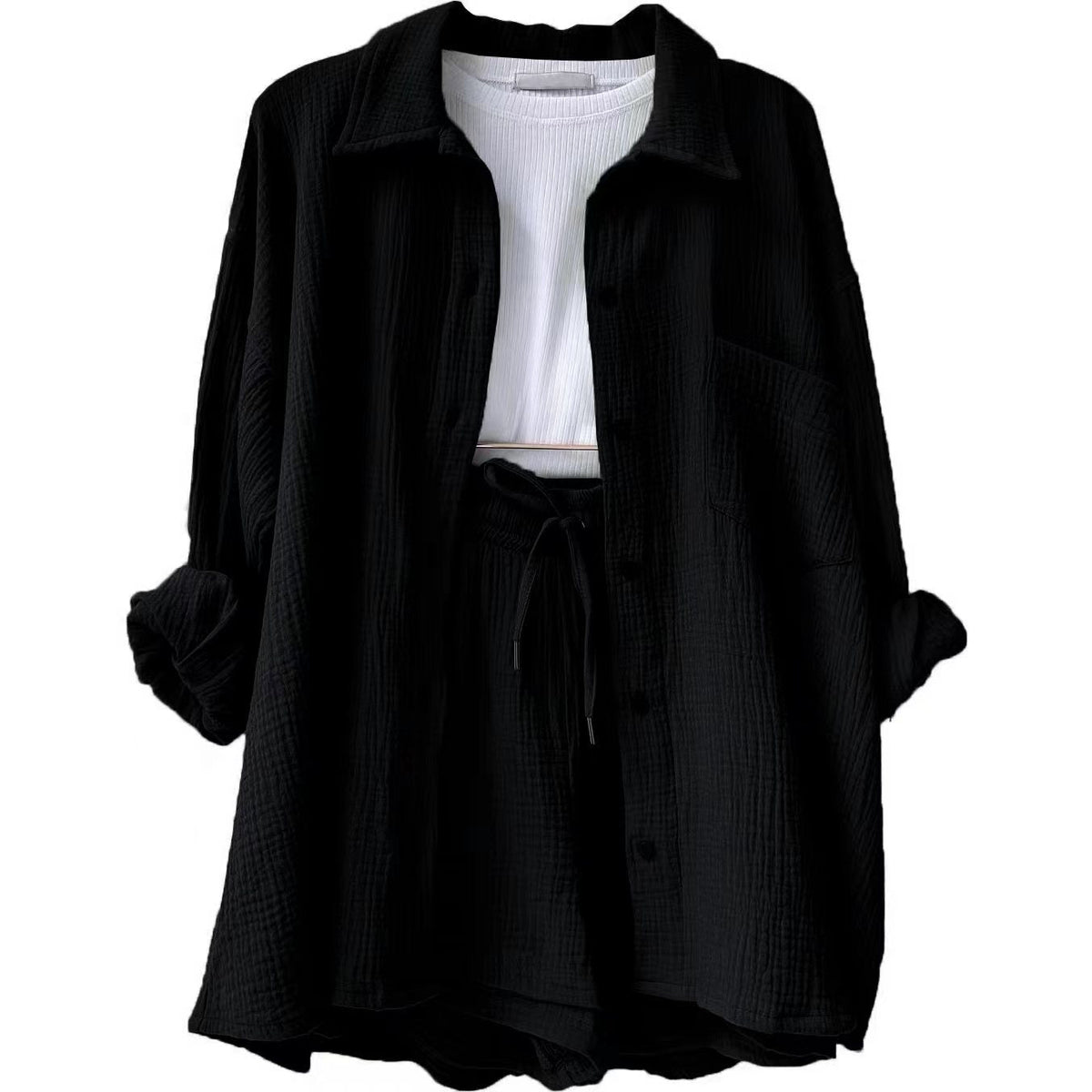 Crystal™ | Button Shirt & Shorts Set