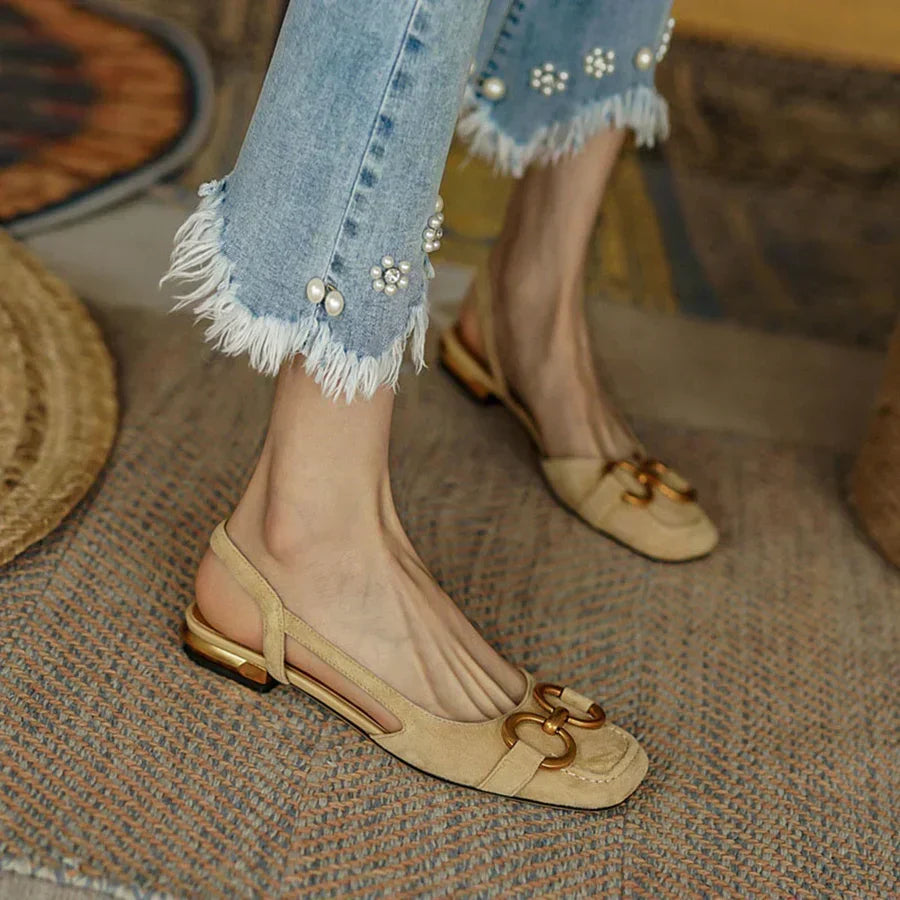 Brenna™ | Orthopedic Leather Buckle Sandals